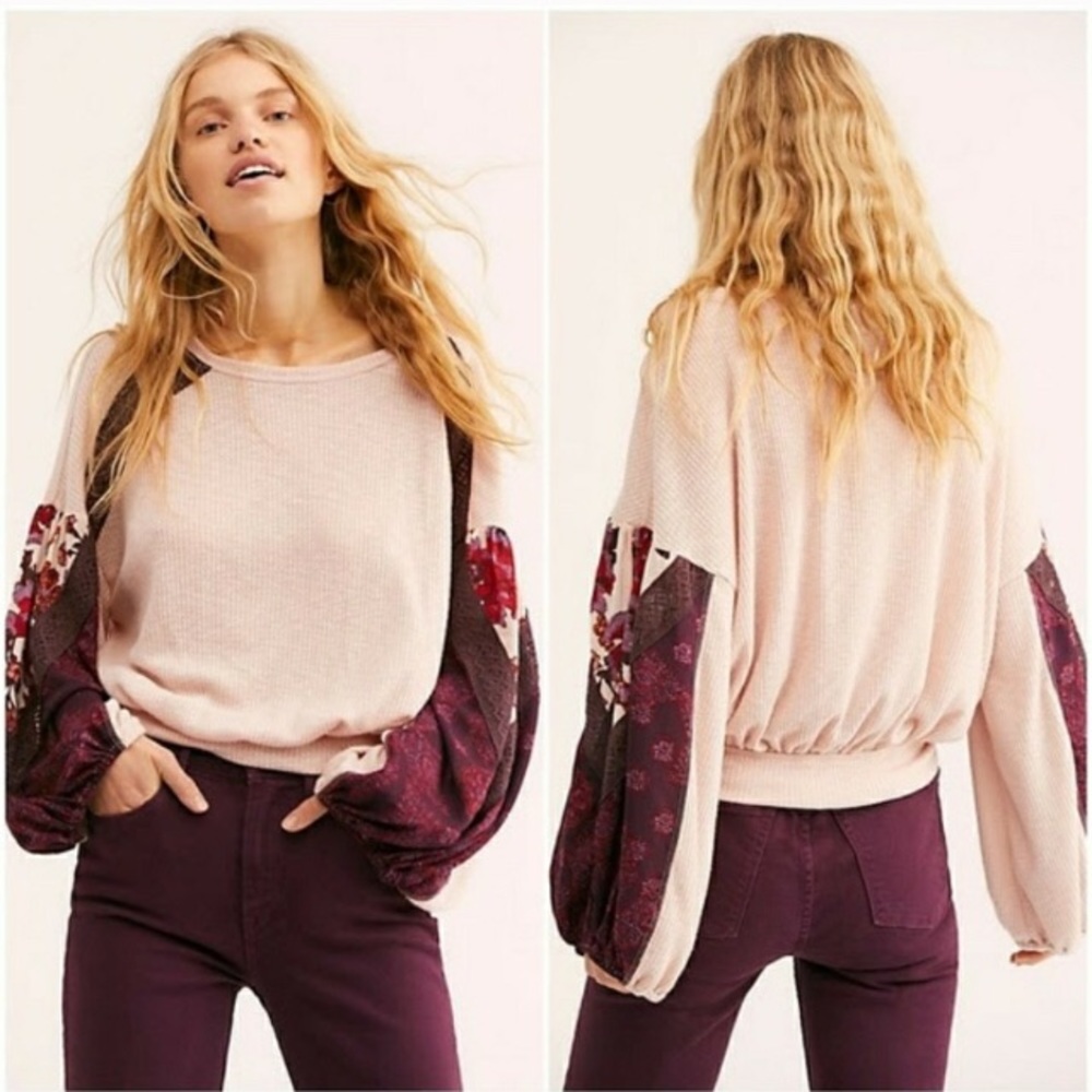 NWT Free People Casual Clash Top